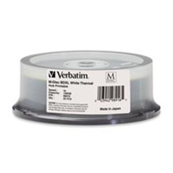Picture of Verbatim 98916 M-Disc Bdxl 100 GB 4X White Thermal Printable&#44; Hub Printable - 25 Pack Spindle