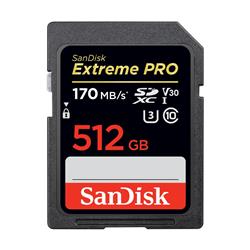 Picture of SanDisk SDSDXXY-512G-ANCIN 512GB Extreme Pro UHS-I SDXC Memory Card - 170mbps