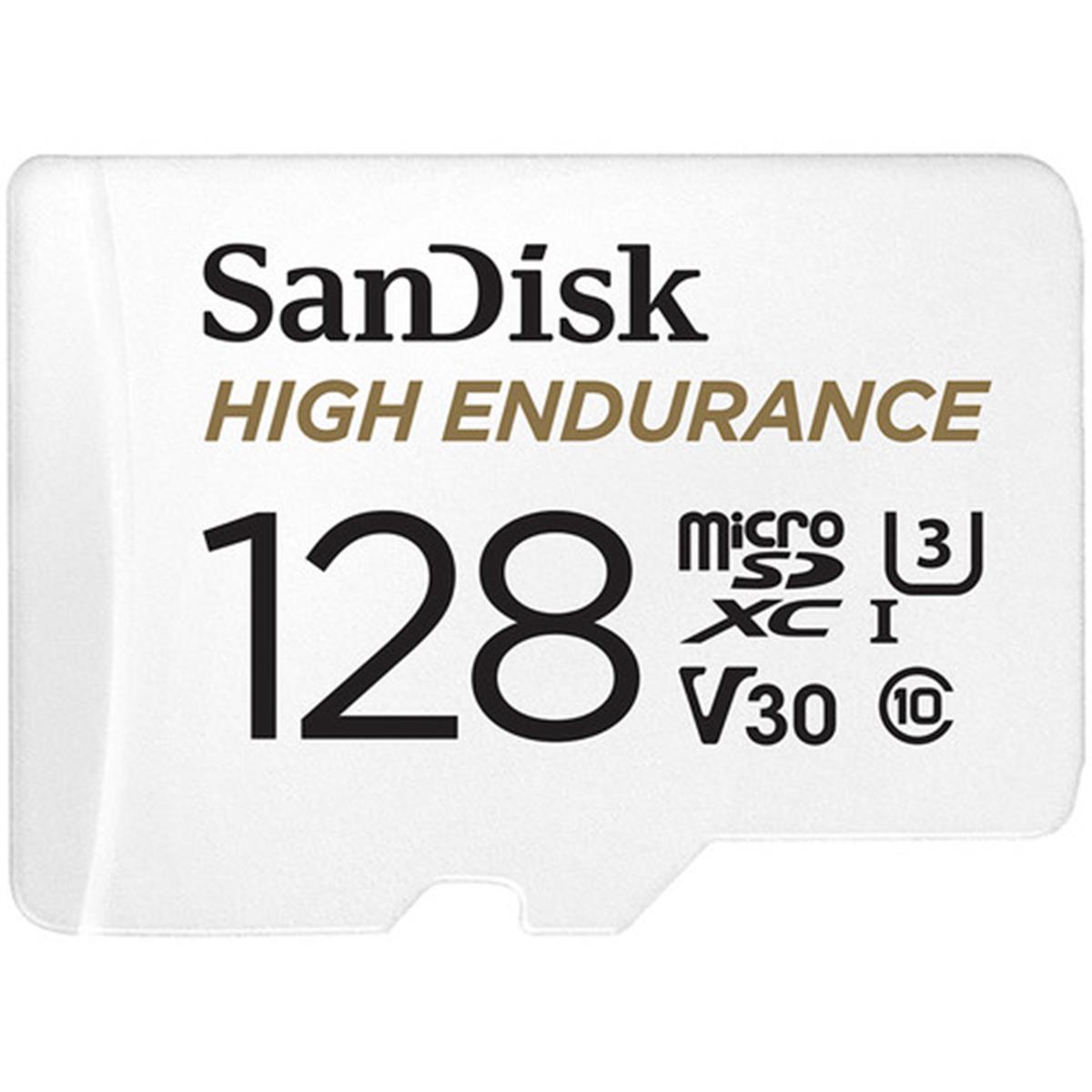 Picture of Sandisk SDSQQNR-128G-AN6IA 128GB High Endurance UHS-I MicroSDXC Memory Card with SD Adapter