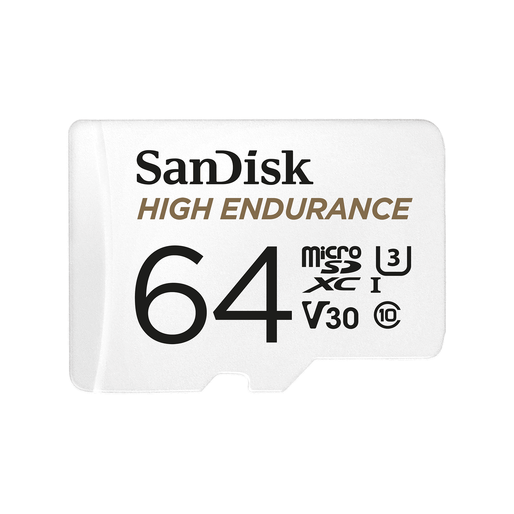 Picture of Sandisk SDSQQNR-064G-AN6IA 64GB High Endurance MicroSDXC U3, V30, C10 Full HD Recording With Adapter