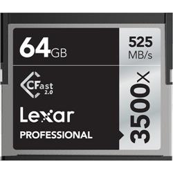 Picture of Lexar LC64GCRBNA3500 64GB Professional 3500x CFast 2.0 Memory Card