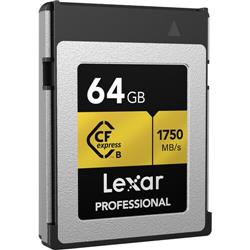 Picture of Lexar LCFX10-64GCRBNA 64GB Professional CFexpress Type-B Memory Card