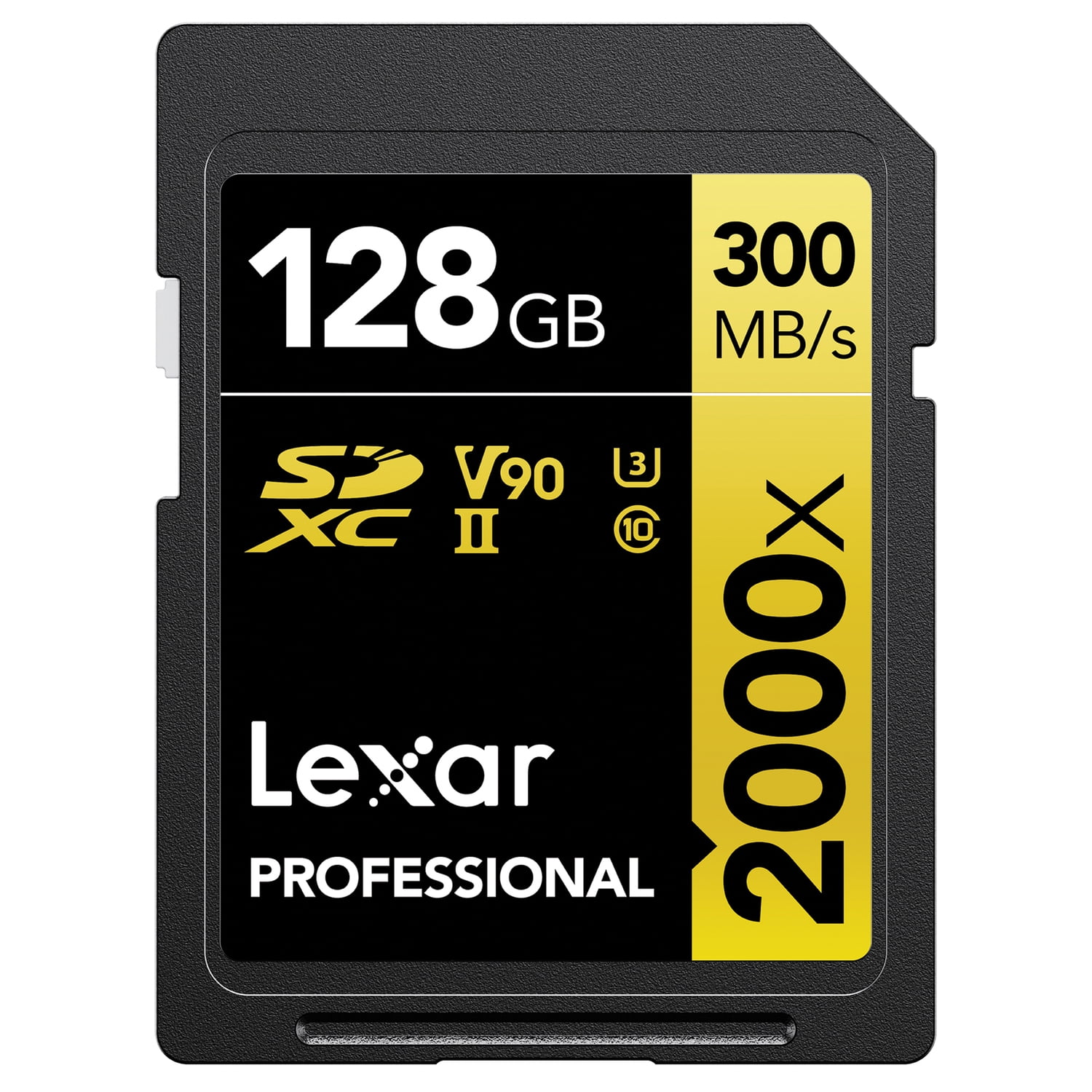 Picture of Lexar LSD2000128G-BNNNU 128GB Professional 2000x UHS-II SDXC Memory Card - Class 10, U3 without Reader