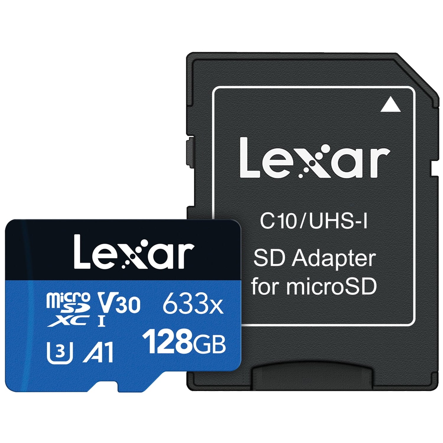 Picture of Lexar LSDMI128BBNL633A 128GB High-Performance 633x UHS-I microSDXC Memory Card with SD Adapter