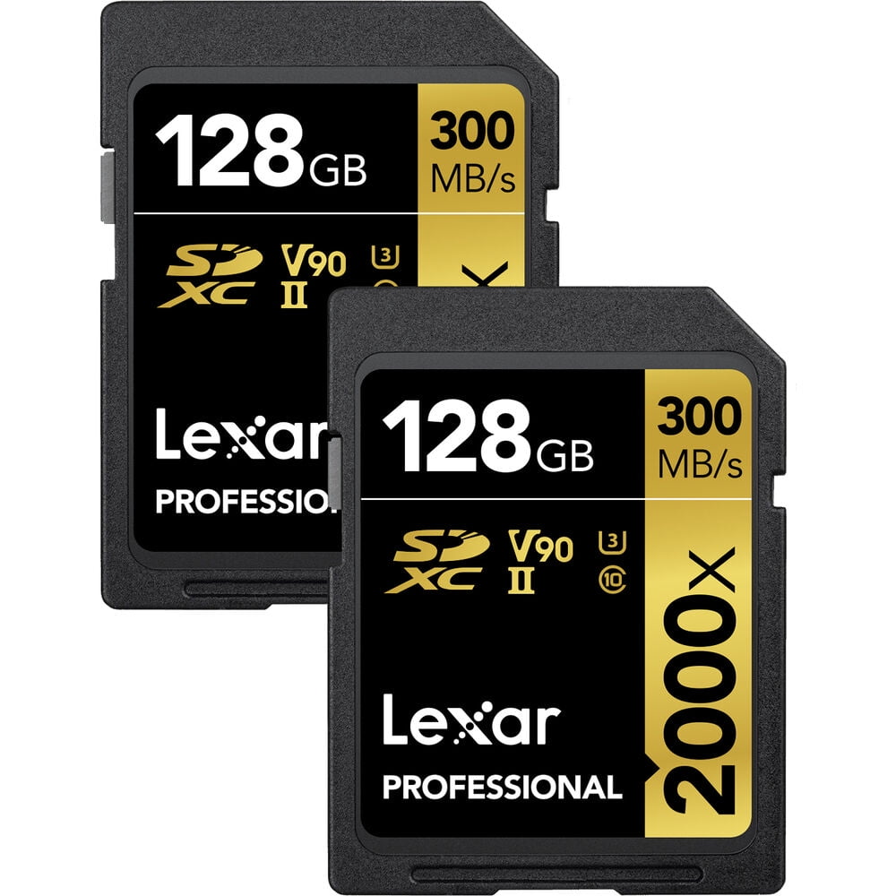 Picture of Lexar LSD2000128G-B2NNU 128GB Professional 2000X UHS-II SDXC Memory Card
