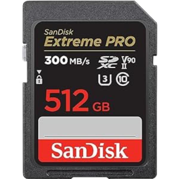 Picture of Sandisk SDSDXDK-512G-GN4IN Extreme Pro&#44; 512GB&#44; UHS-II&#44; V90 C10&#44; U3&#44; R300-W260MBs Memory Card