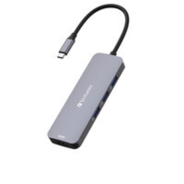 Picture of Verbatim 32151 Verbatim&#44; USB-C&#44; Pro Multiport Hub - CMH08&#44; 8 Ports&#44; HDMI&#44; USB-A 3.2&#44; SD&#44; MicroSD&#44;USB-C
