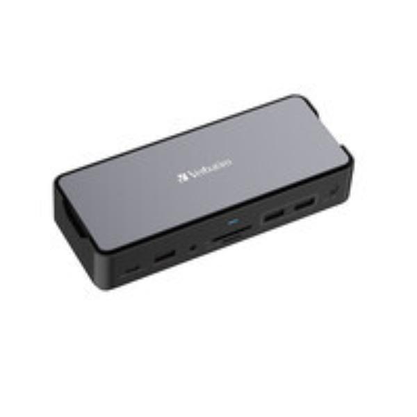 Verbatim 15-In-1 Usb-c Pro 256GB Ssd Dual Hdmi & DisplayPort Docking Station for Windows 11/10 & Mac