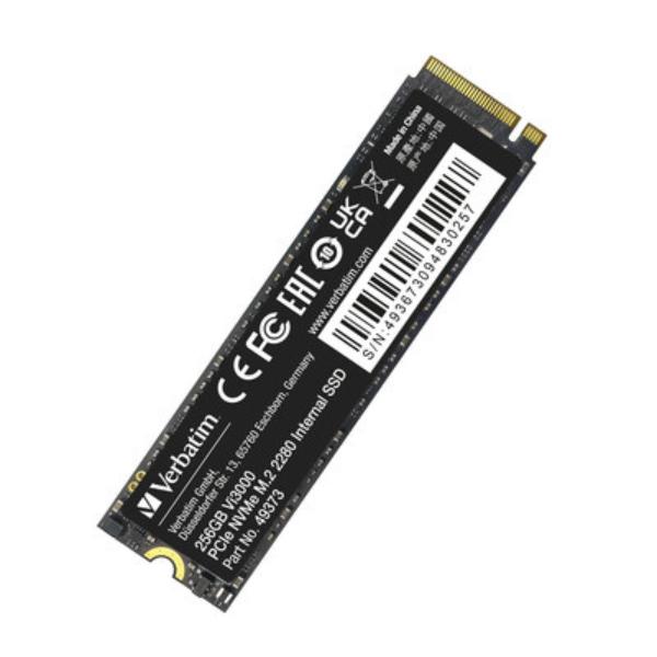 Picture of Verbatim 49373 256GB Vi3000&#44; PCIe NVMe M.2&#44; 2280 Internal SSD