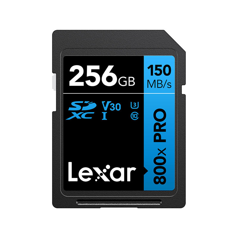 Picture of Lexar LSD0800P256G-BNNNU 800x PRO 256GB Class 10 UHS-I U3 Blue Series High-Performance SDXC Memory Card