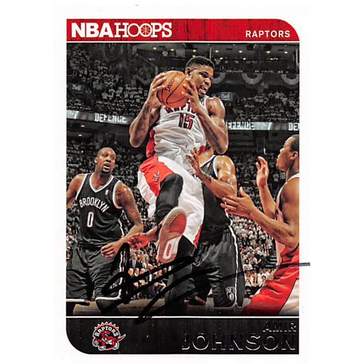 344452 Amir Johnson Autographed Basketball Card - Detroit Pistons 2014 Panini Hoops No. 238
