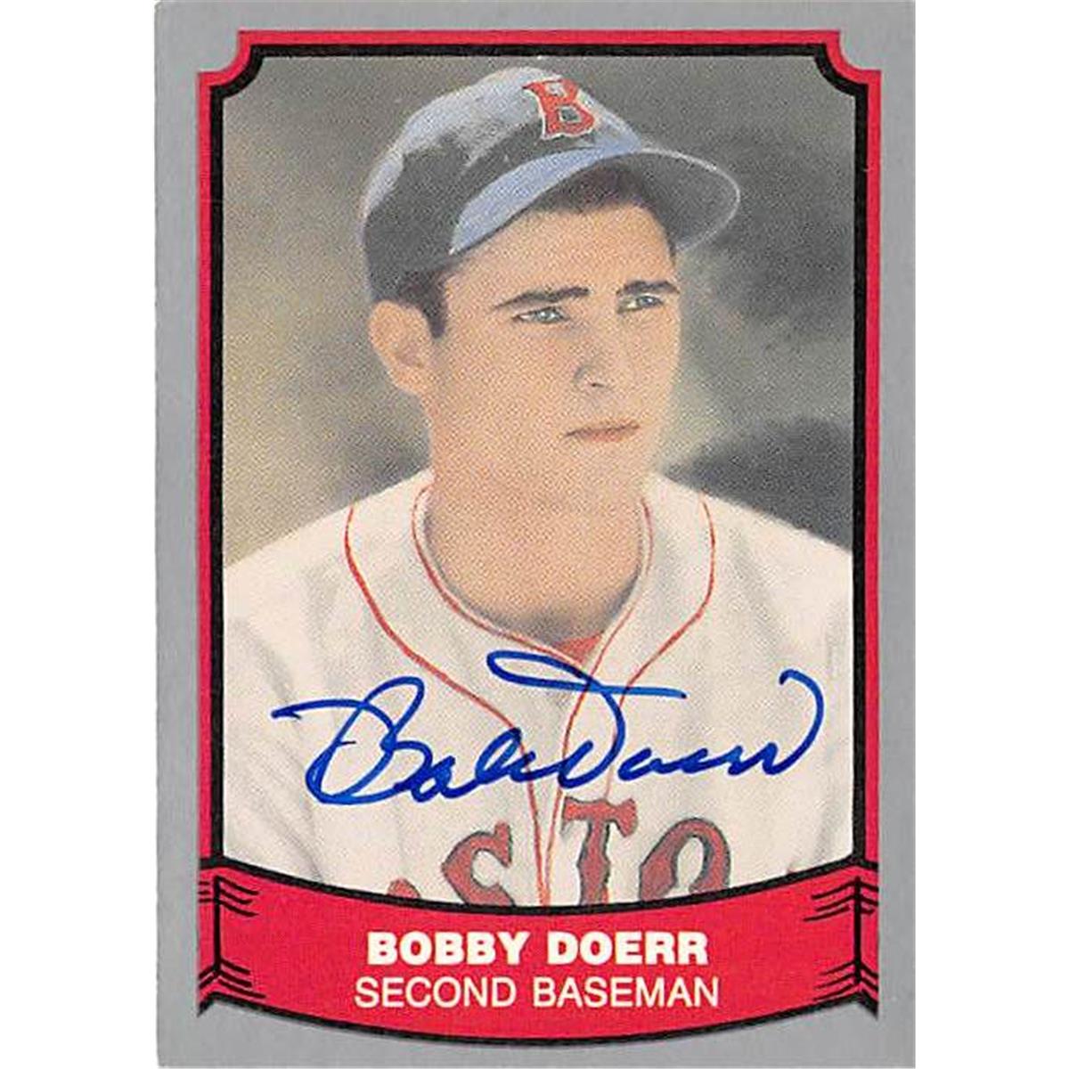 344461 Bobby Doerr Autographed Baseball Card - Boston Red Sox Hall of Famer 1988 Pacific Legends No. 73