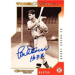 344468 Bobby Doerr Autographed Baseball Card - Boston Red Sox 2003 Donruss Team Heroes No. 67 Inscribed HOF 86