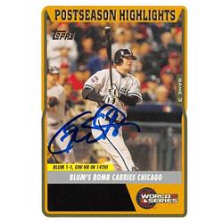 Picture of Autograph Warehouse 344527 Geoff Blum Autographed Baseball Card - Chicago White Sox 2005 Topps No. UH133 2004 Postseason Highlights