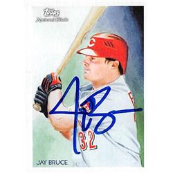 344559 Jay Bruce Autographed Baseball Card - Cincinnati Reds 2010 Topps National Chicle No. 19 Diamond Stars -  Autograph Warehouse