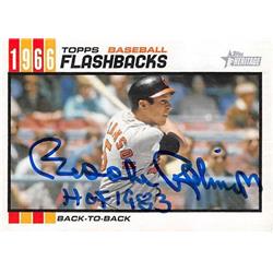 344588 Brooks Robinson Autographed Baseball Card - Baltimore Orioles 2015 Topps Heritage No. BF8 Flashbacks Inscribed HOF 83