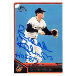 344591 Brooks Robinson Autographed Baseball Card - Baltimore Orioles 2011 Topps Lineage No. 74 Inscribed HOF 83 -  Autograph Warehouse