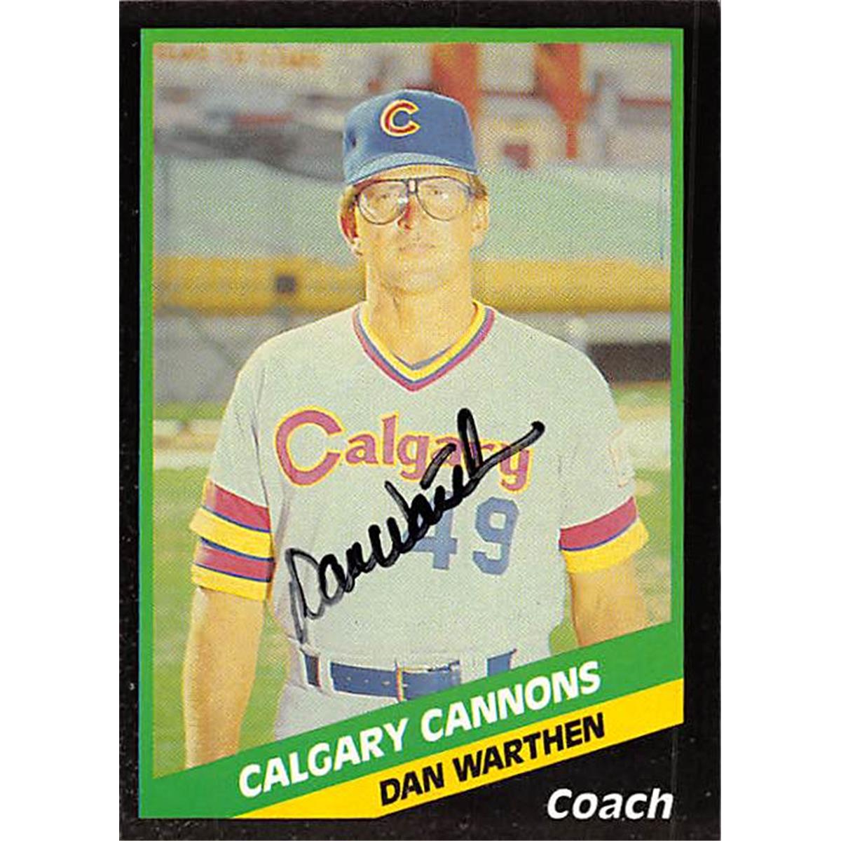 Picture of Autograph Warehouse 344602 Dan Warthen Autographed Baseball Card - Minor League, Calgary Cannons 1988 CMC No. 452