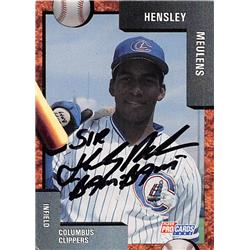 Picture of Autograph Warehouse 344604 Hensley Meulens Autographed Baseball Card - Minor League, Columbus Clippers 1992 Fleer ProCards No. 360