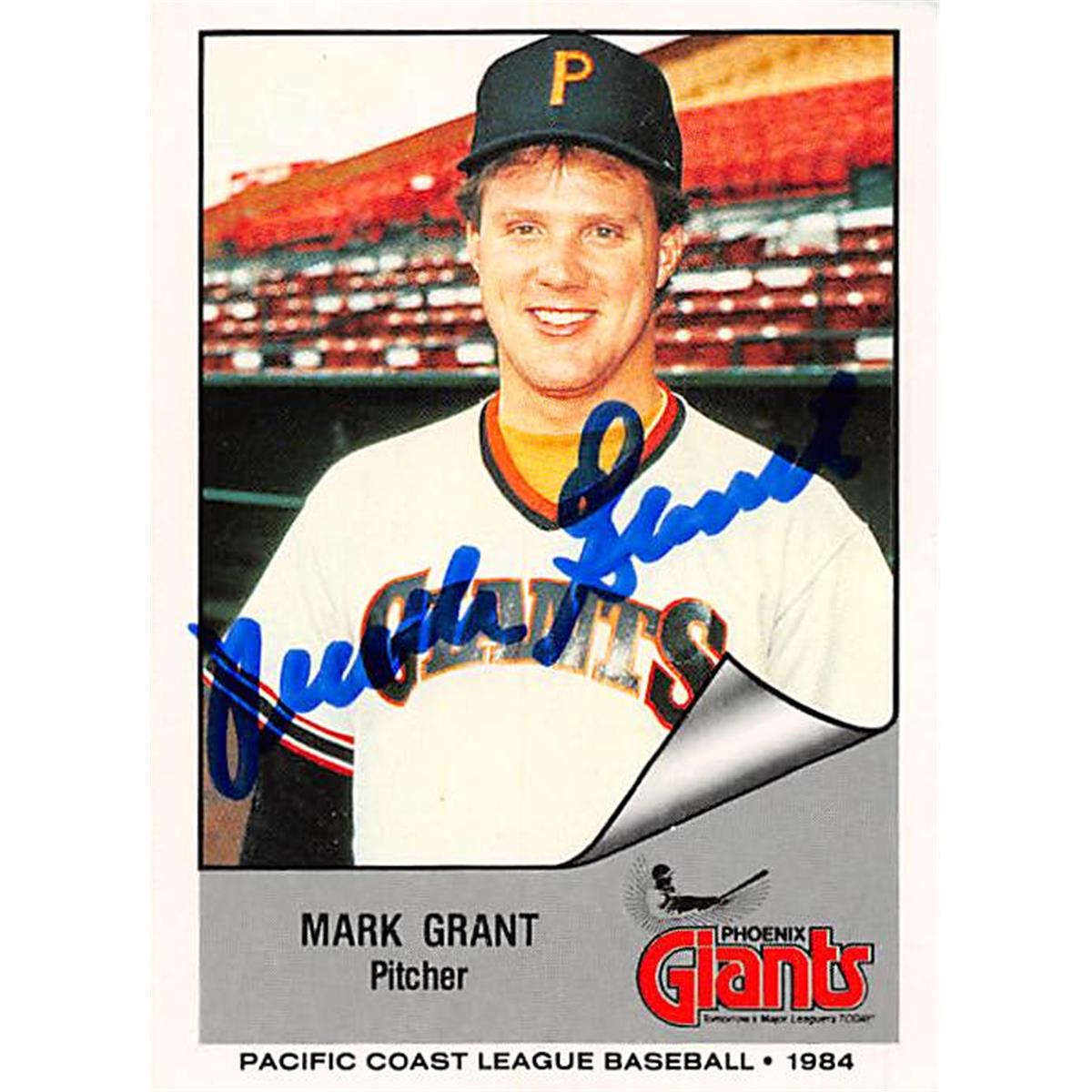 Picture of Autograph Warehouse 344609 Mark Grant Autographed Baseball Card - Minor League, Phoenix Giants 1984 Cramer Sports No. 3