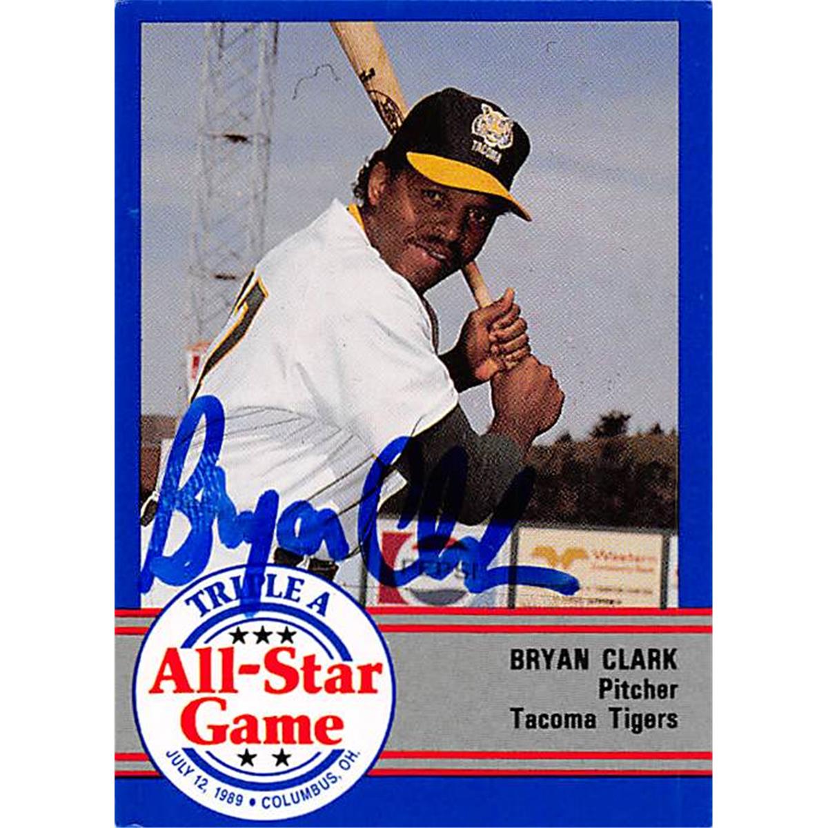 Picture of Autograph Warehouse 344617 Bryan Clark Autographed Baseball Card - Minor League, Tacoma Tigers 1989 CMC No. 41