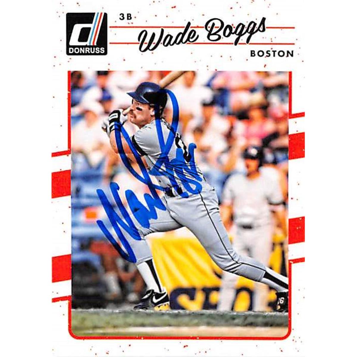 344660 Wade Boggs Autographed Baseball Card - Boston Red Sox 2017 Donruss No. 191