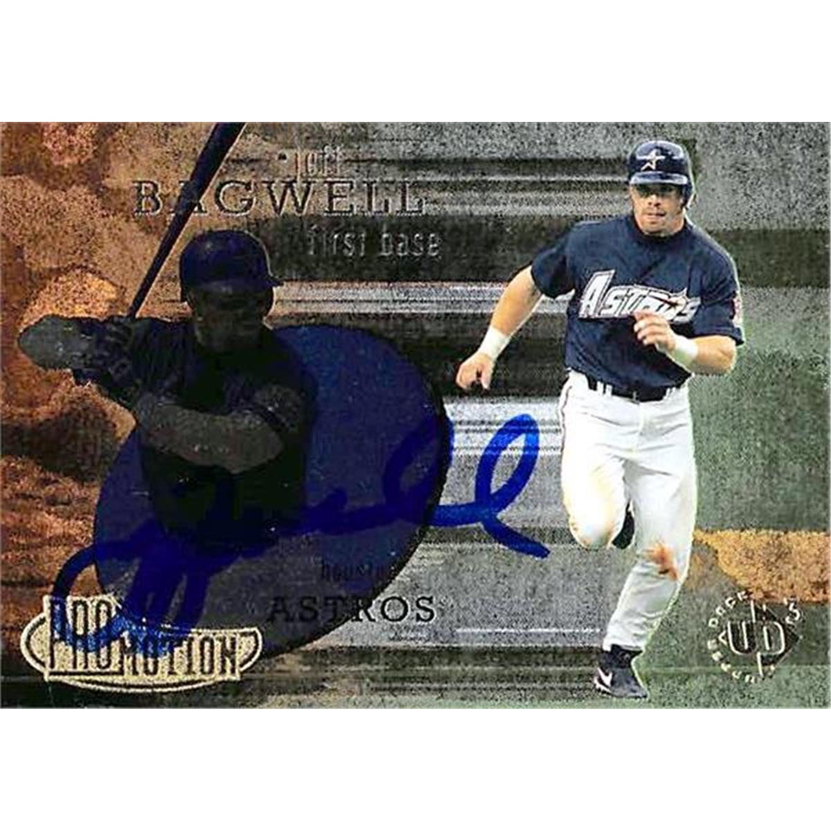344708 Jeff Bagwell Autographed Baseball Card - Houston Astros, SC 1997 Upper Deck ProMotion No. 38