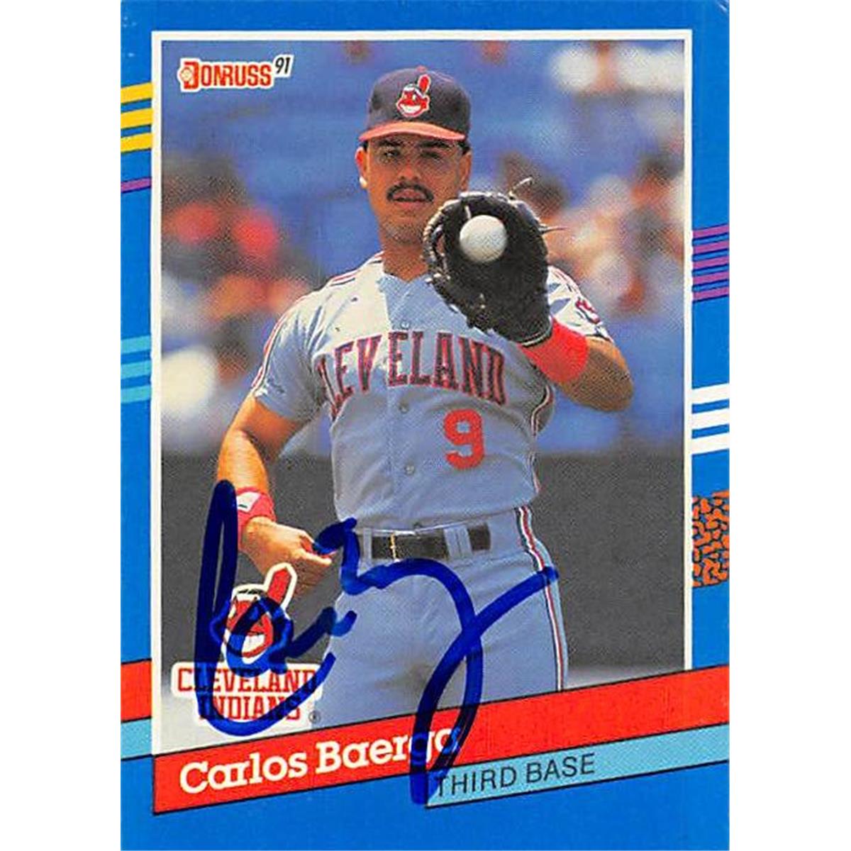 Picture of Autograph Warehouse 344739 Carlos Baerga Autographed Baseball Card - Cleveland Indians, SC 1991 Donruss No. 274