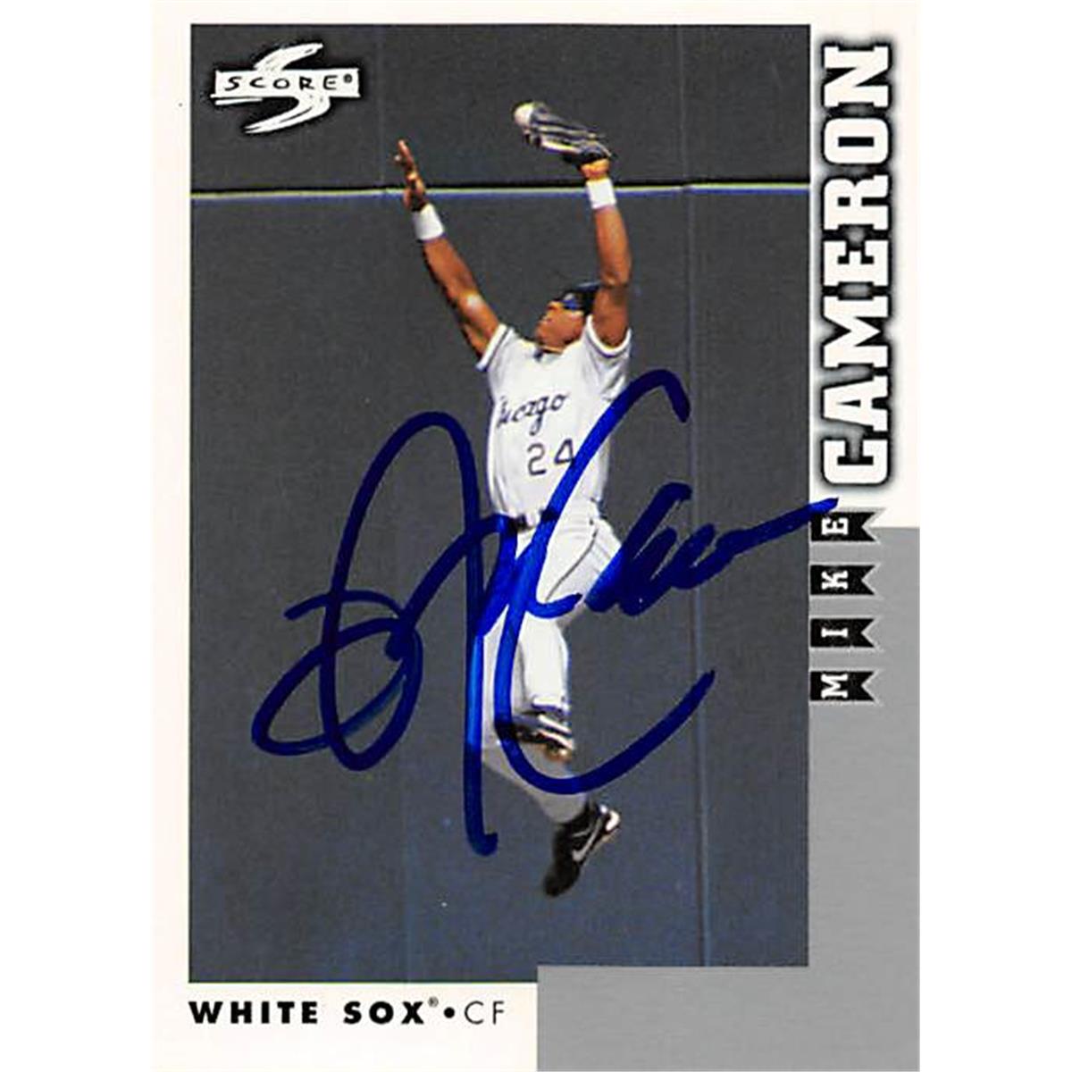 344750 Mike Cameron Autographed Baseball Card - Chicago White Sox, SC 1998 Score No. RT108