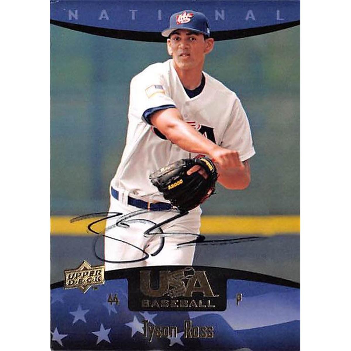 302111 Tyson Ross Autographed Baseball Card - Team USA 2008 Upper Deck No. 20