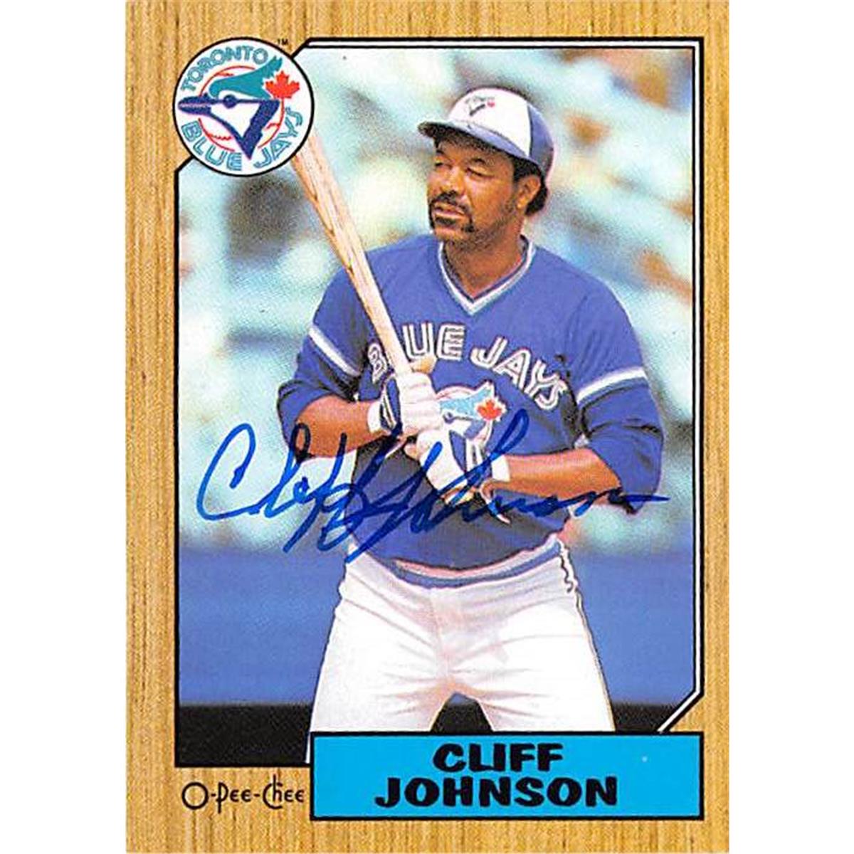 Picture of Autograph Warehouse 302273 Cliff Johnson Autographed Baseball Card - Toronto Blue Jays 1987 O-Pee-Chee No. 118