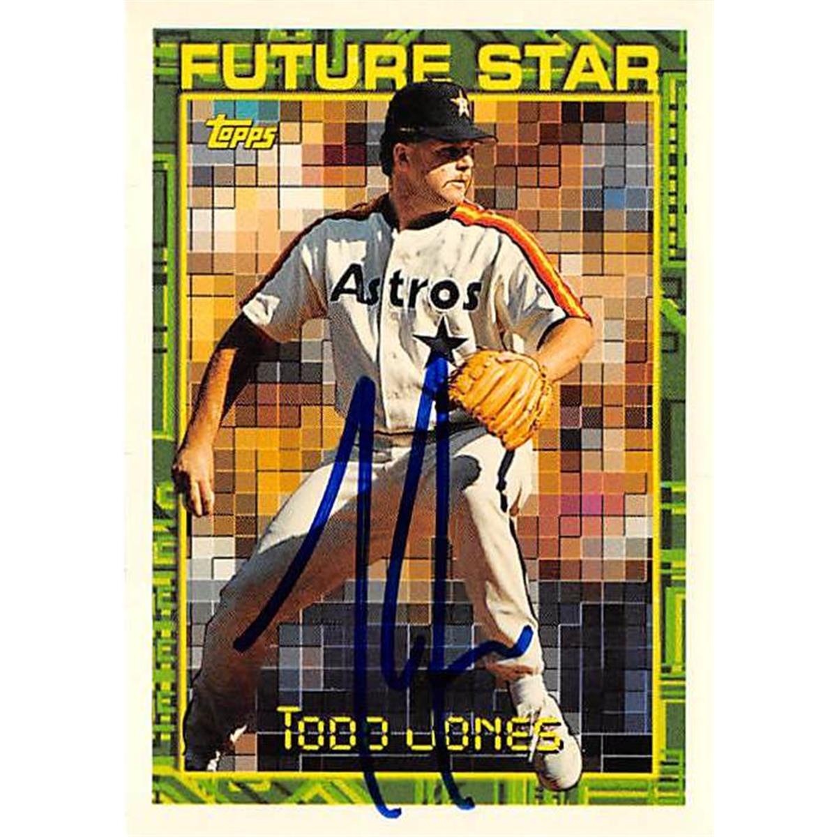 Picture of Autograph Warehouse 302400 Todd Jones Autographed Baseball Card - Houston Astros SC 1994 Topps Future Star No. 97