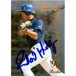 302405 Richard Hidalgo Autographed Baseball Card - Houston Astros SC 1996 Pinnacle Select Certified No. 122 Rookie