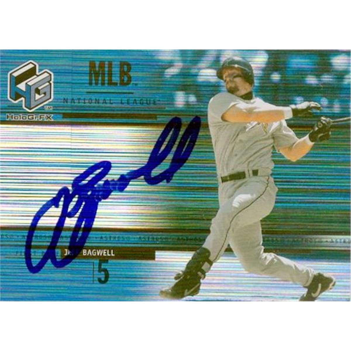 302424 Jeff Bagwell Autographed Baseball Card - Houston Astros, SC 2000 Upper Deck HoloGrFX No. 4