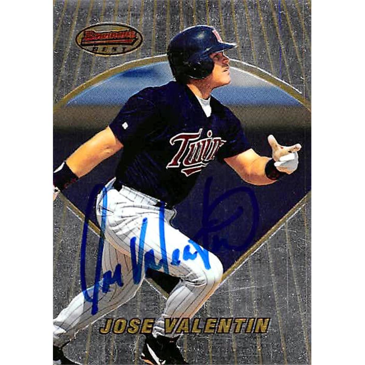 344155 Jose Valentin Autographed Baseball Card - Minnesota Twins, FT 1996 Bowmans Best No. 151