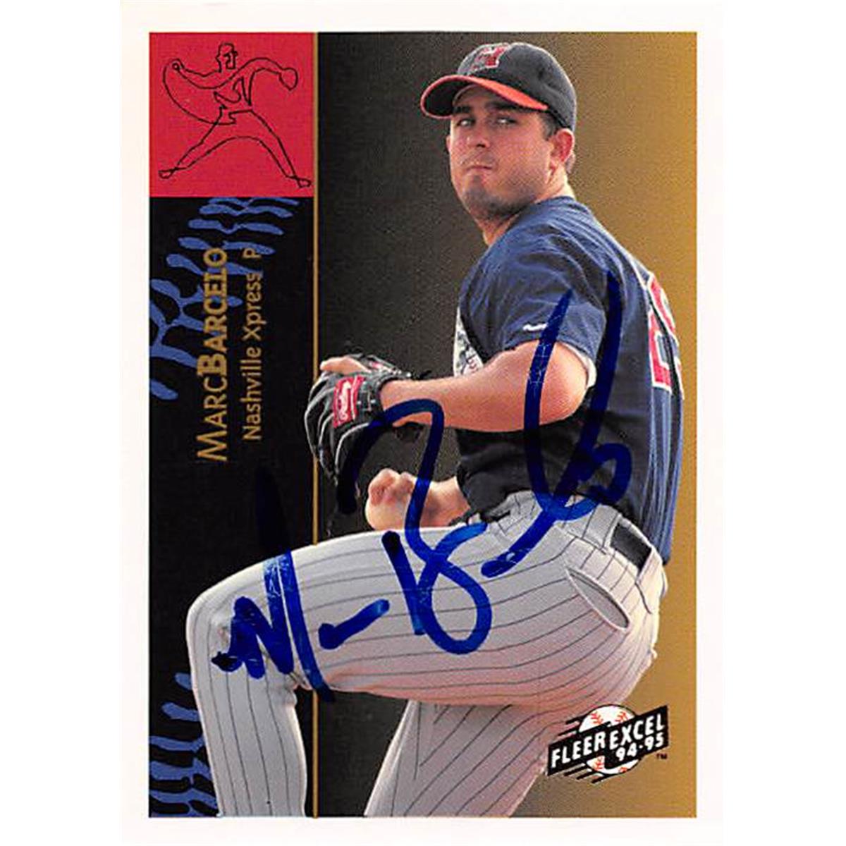 344160 Marc Barcelo Autographed Baseball Card - Minnesota Twins, FT 1995 Fleer Excel No. 78