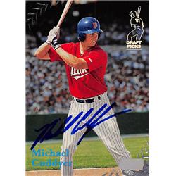 344162 Michael Cuddyer Autographed Baseball Card - Minnesota Twins, FT 1998 Topps Stadium Club Draft Picks No. 385
