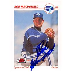 344177 Bob Macdonald Autographed Baseball Card - Toronto Blue Jays, FT 1991 Impel Minor League Pre Rookie No. 508