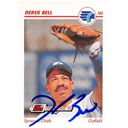 344178 Derek Bell Autographed Baseball Card - Toronto Blue Jays, FT 1991 Impel Minor League Pre Rookie No. 501