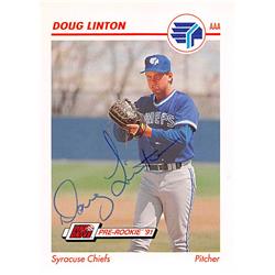 344180 Doug Linton Autographed Baseball Card - Toronto Blue Jays, FT 1991 Impel Minor League Pre Rookie No. 507