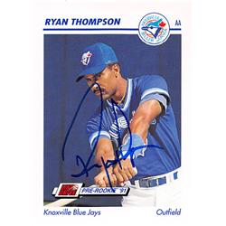 344186 Ryan Thompson Autographed Baseball Card - Toronto Blue Jays, FT 1991 Impel Minor League Pre Rookie No. 367