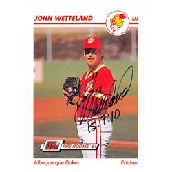 344210 John Wetteland Autographed Baseball Card - Los Angeles Dodgers, FT 1991 Impel Minor League Pre Rookie No. 23