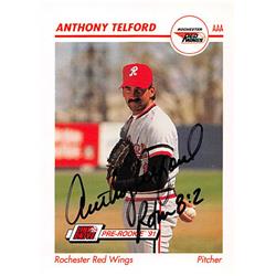 344226 Anthony Telford Autographed Baseball Card - Baltimore Orioles, FT 1991 Impel Minor League Pre Rookie No. 470