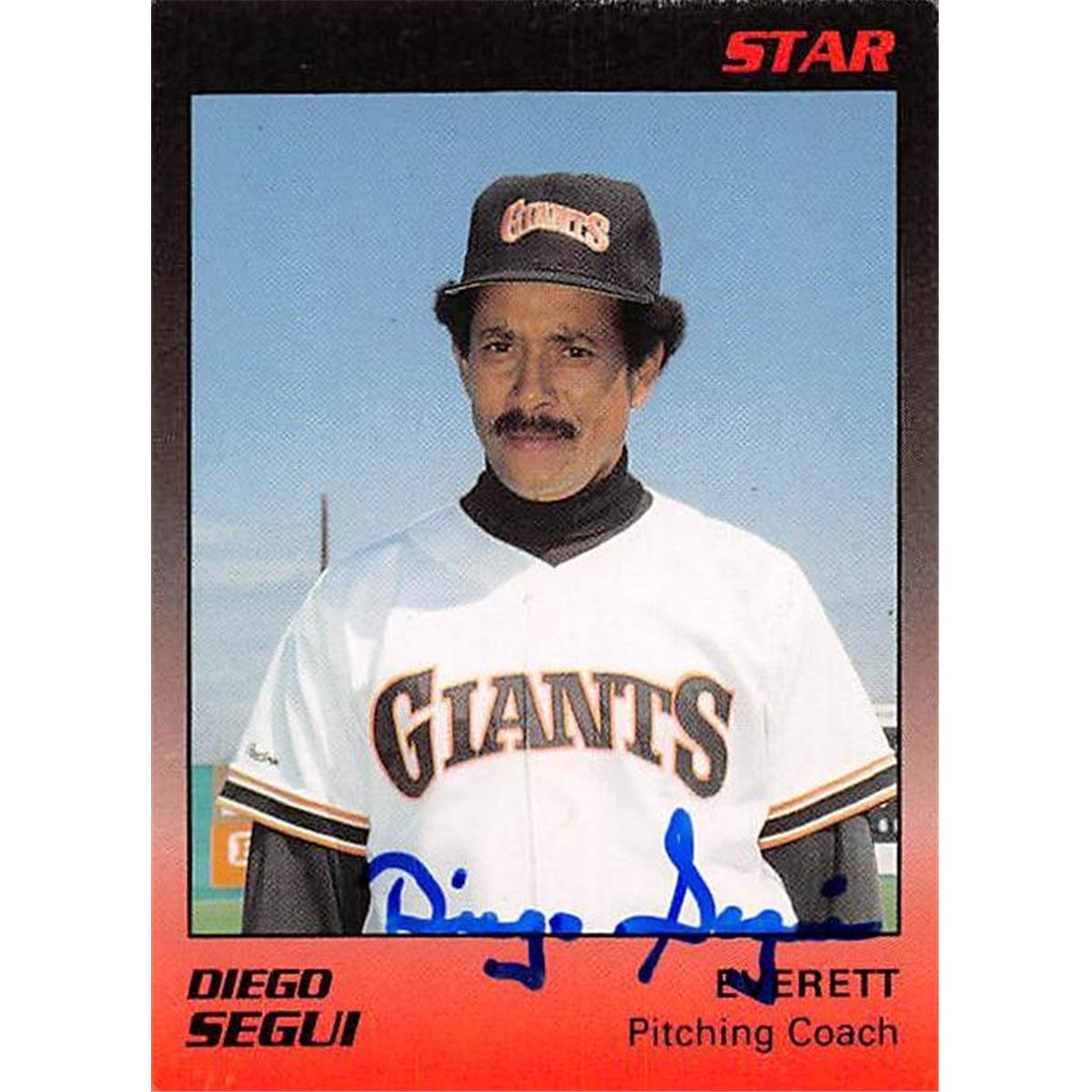 344323 Diego Segui Autographed Baseball Card - Everett, Giants 1989 Star No. 31 Minor League Rookie