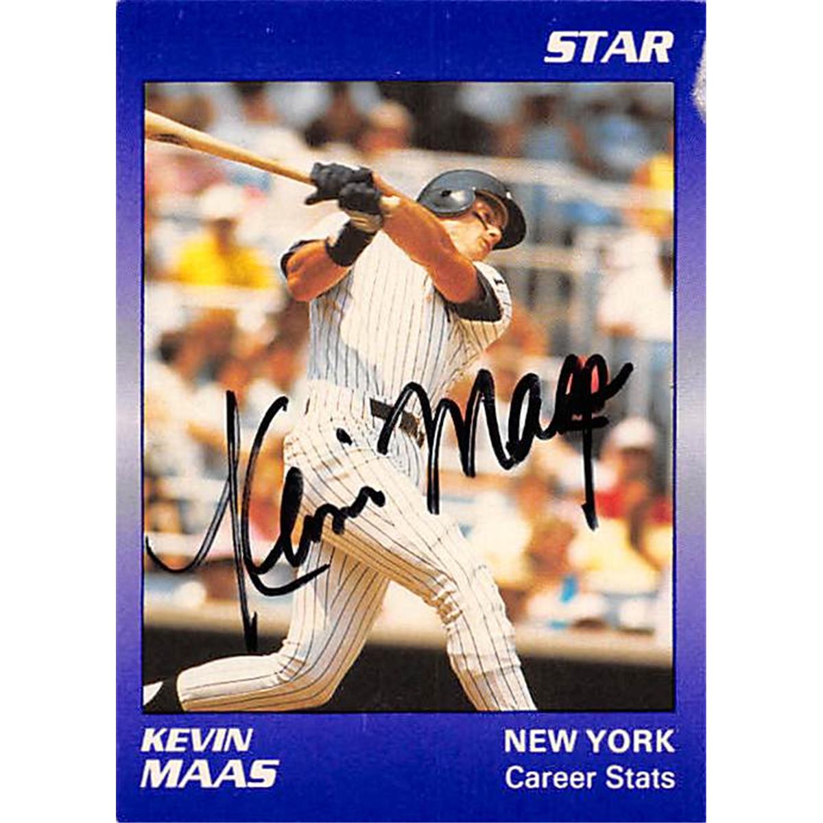 344324 Kevin Maas Autographed Baseball Card - New York Yankees 1989 Star No. 2 Minor League Rookie