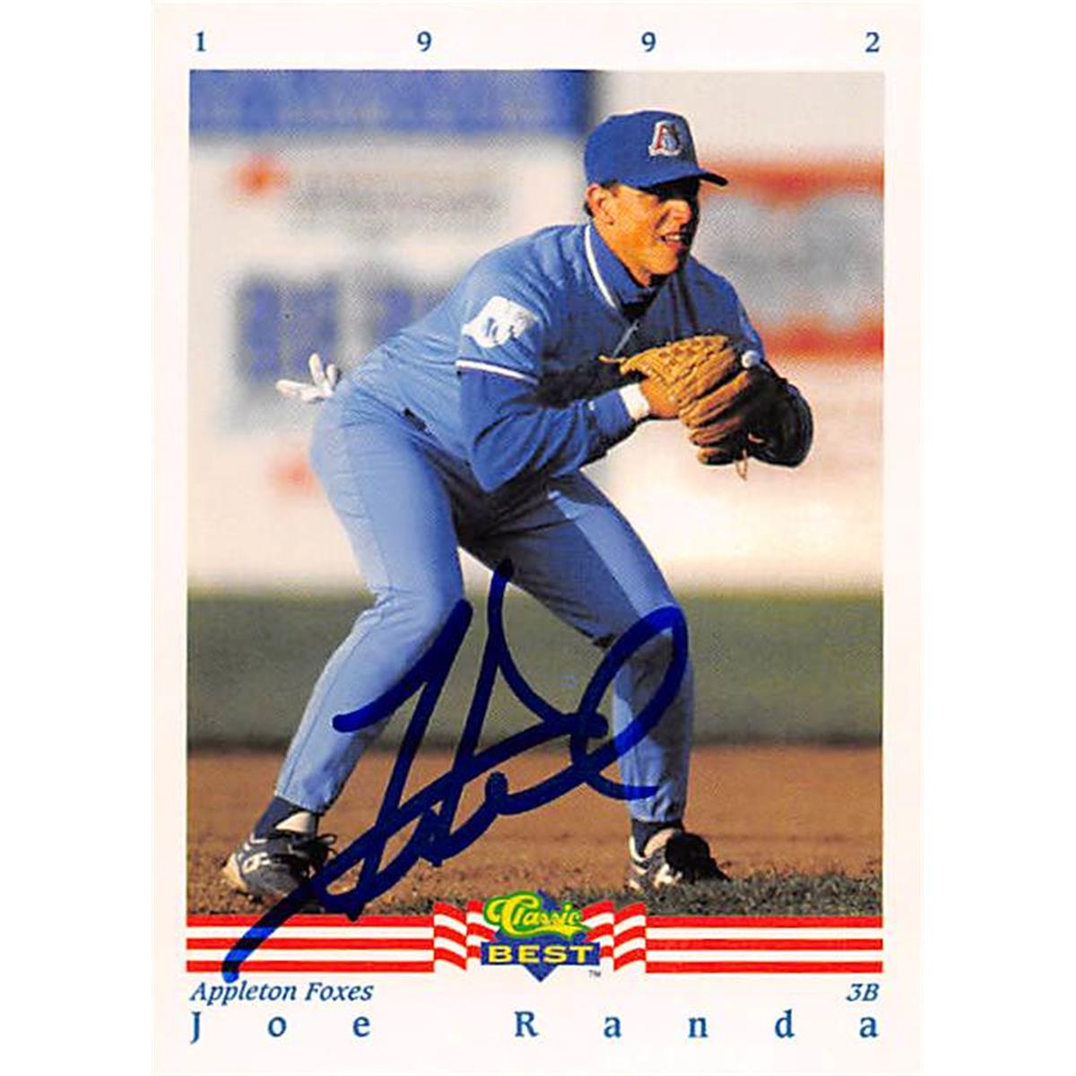 344334 Joe Randa Autographed Baseball Card - Appleton Foxes 1992 Classic Best No. 11 Minor League Rookie
