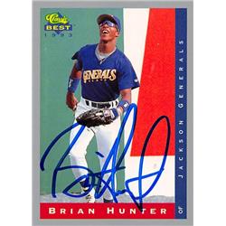 344345 Brian Hunter Autographed Baseball Card - Jackson Generals 1993 Classic Best No. 209 Minor League Rookie