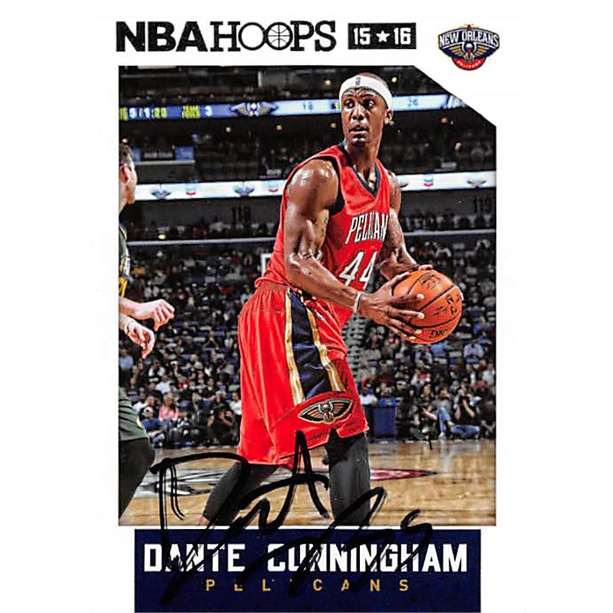Picture of Autograph Warehouse 344446 Dante Cunningham Autographed Basketball Card - New Orleans Pelicans 2015 Panini Hoops No. 257