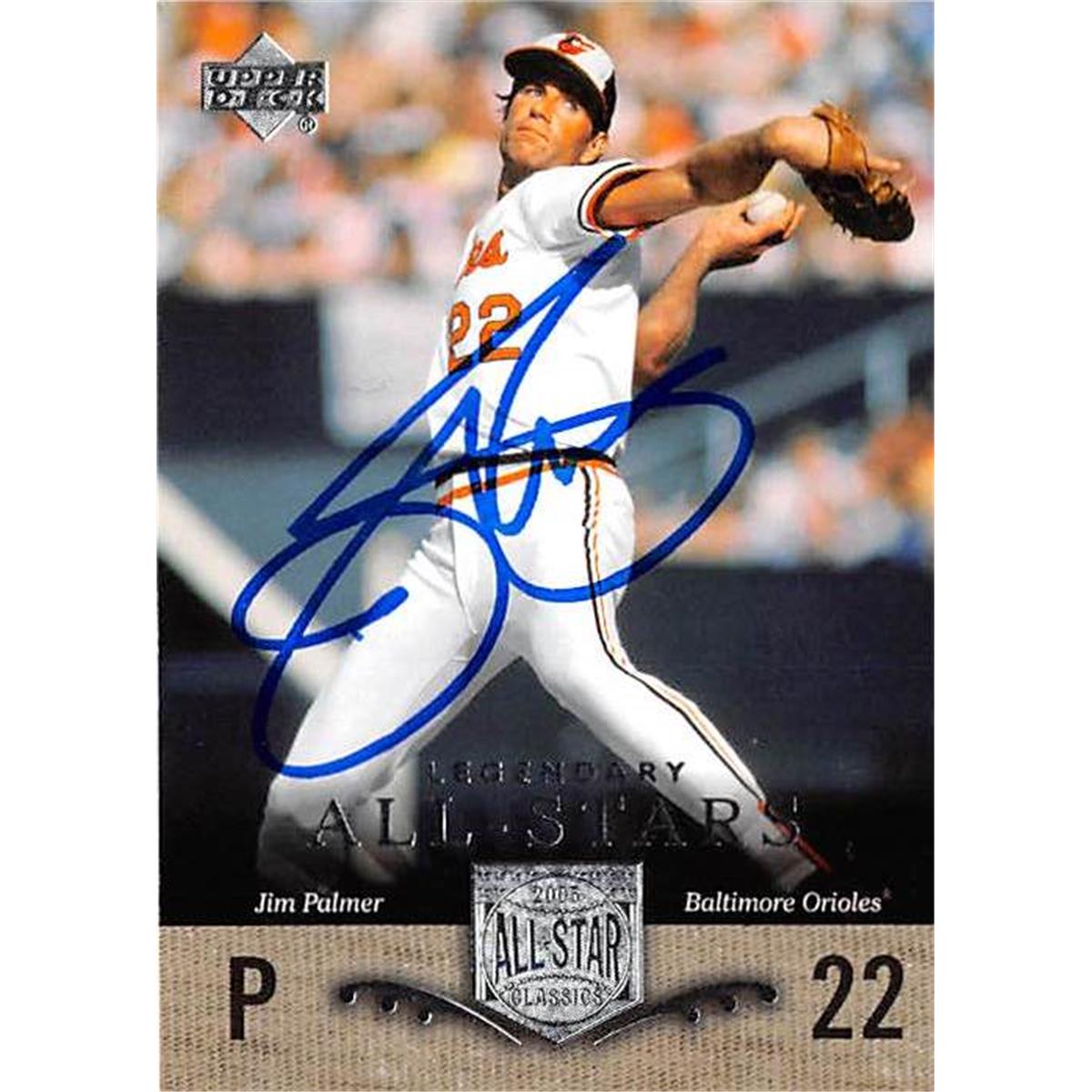 301803 Jim Palmer Autographed Baseball Card - Baltimore Orioles 2005 Upper Deck Legendary All Stars No. 86