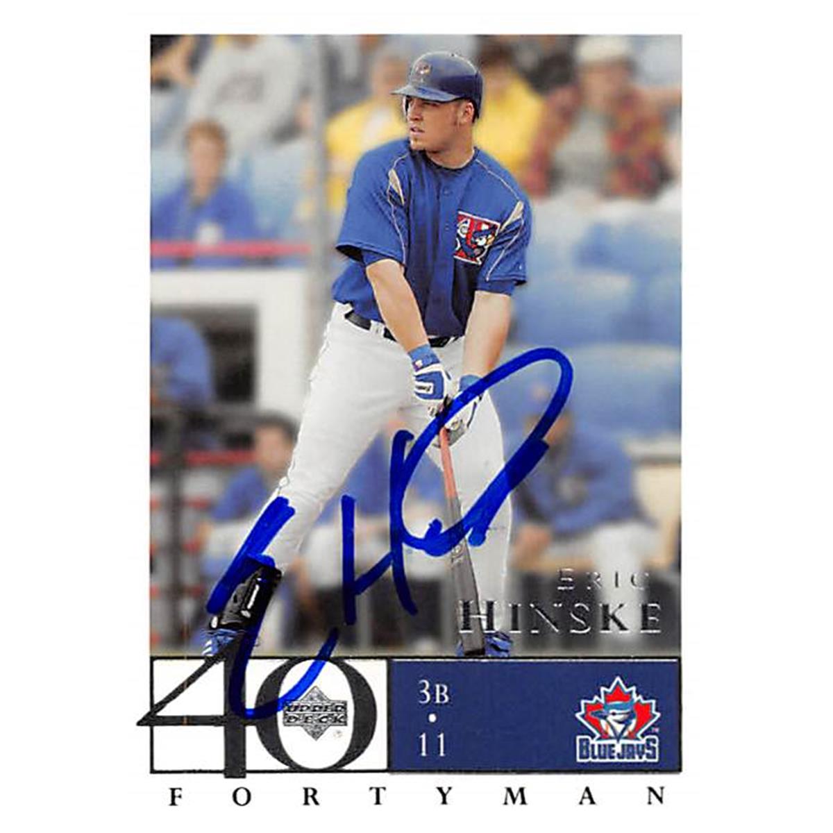301870 Eric Hinske Autographed Baseball Card - Toronto Blue Jays, FT 2003 Upper Deck Fortyman No. 58